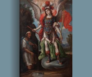 St. Michael verschijnt in 1631 in Tlaxcala, Mexico